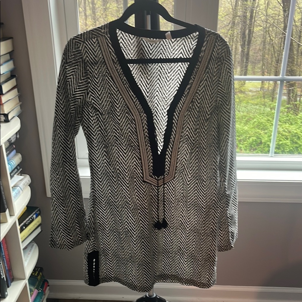 Black and White Chevron Tunic